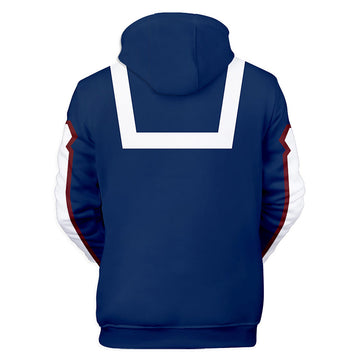 Anime My Hero Academia UA Conjunto de pantalones Sudadera con Capucha Estampada Unisex.